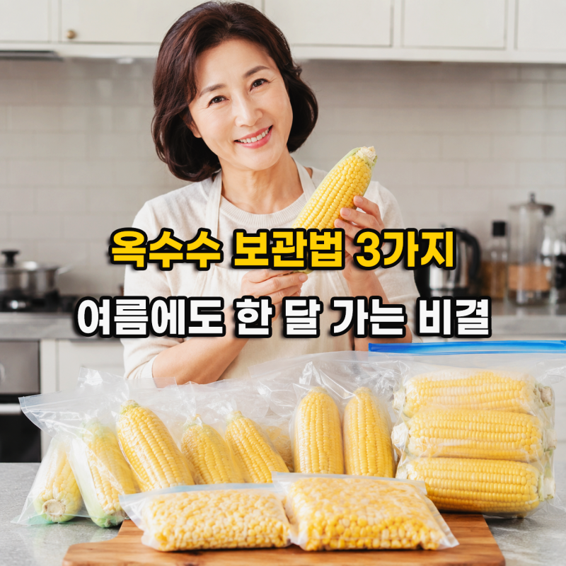 옥수수 보관법 3가지, 여름에도 한 달 가는 비결