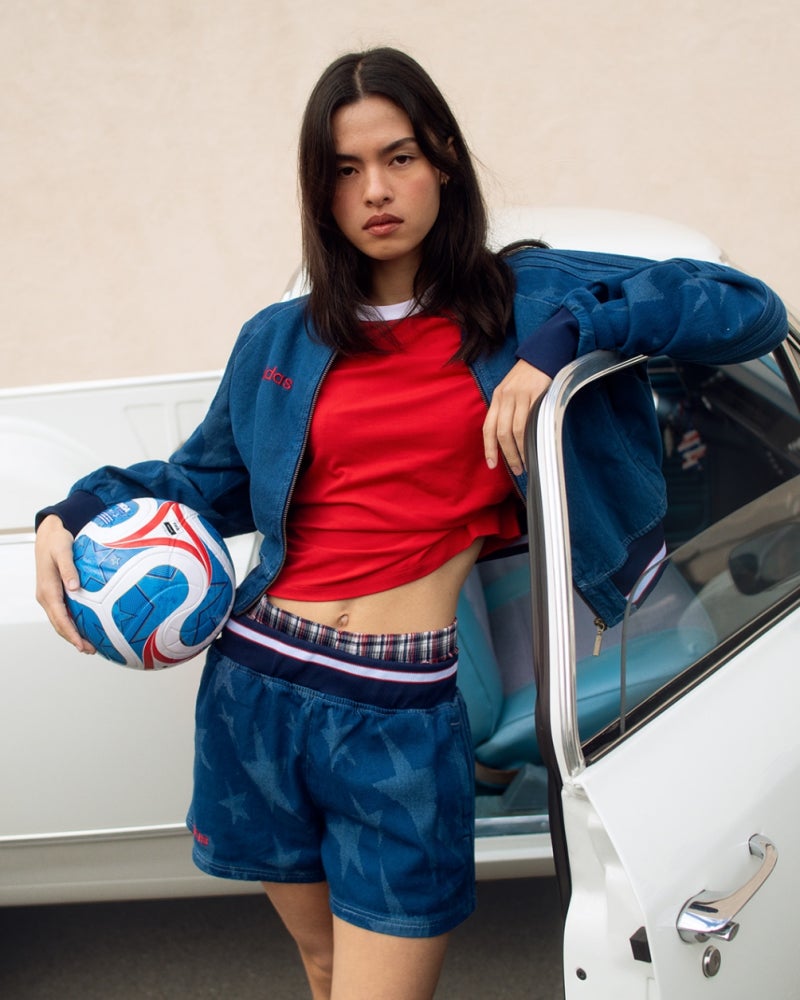 (W)아디다스 USA 데님 그래픽 바시티 봄버 자켓 ADIDAS SST DENIM GRAPHIC VARSITY BOMBER JACKET KE2346