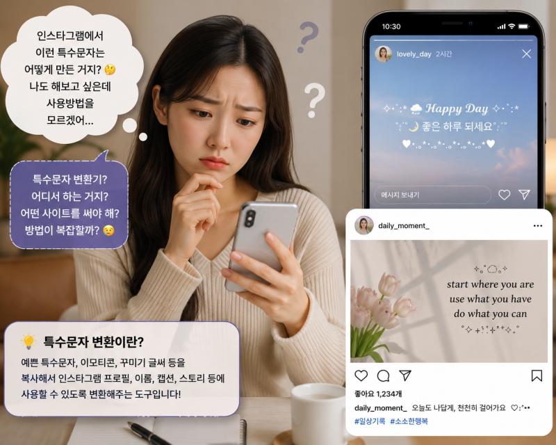 인스타 특수문자 변환 폰트 방법