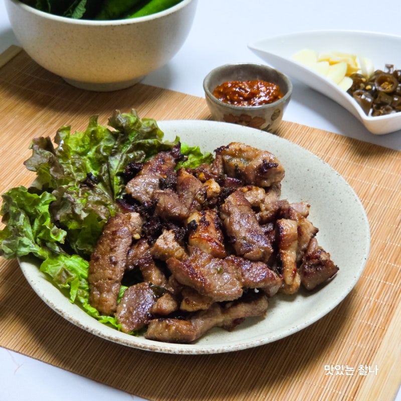 류수영 돼지갈비 양념 레시피 단짠 불향 가득 목살 요리