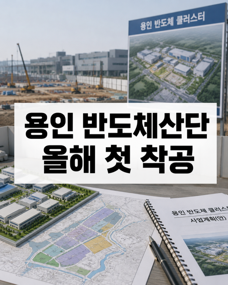 용인 <b>반도체산단</b> 올해 첫 착공 삼성전자 팹 부지부터