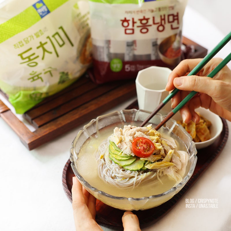 초계국수 레시피, 면사랑 함흥냉면 사리와 동치미 냉면육수로 만들기