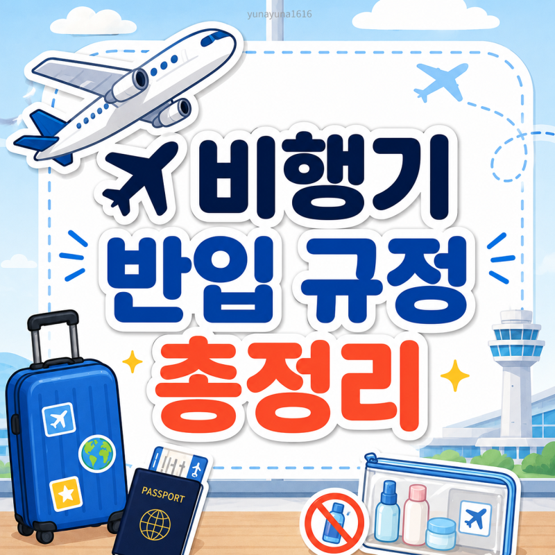 비행기 반입 규정 총정리 | 보조배터리 ･ 라이터 ･ 고데기 ･ 액체류 한눈에 보기
