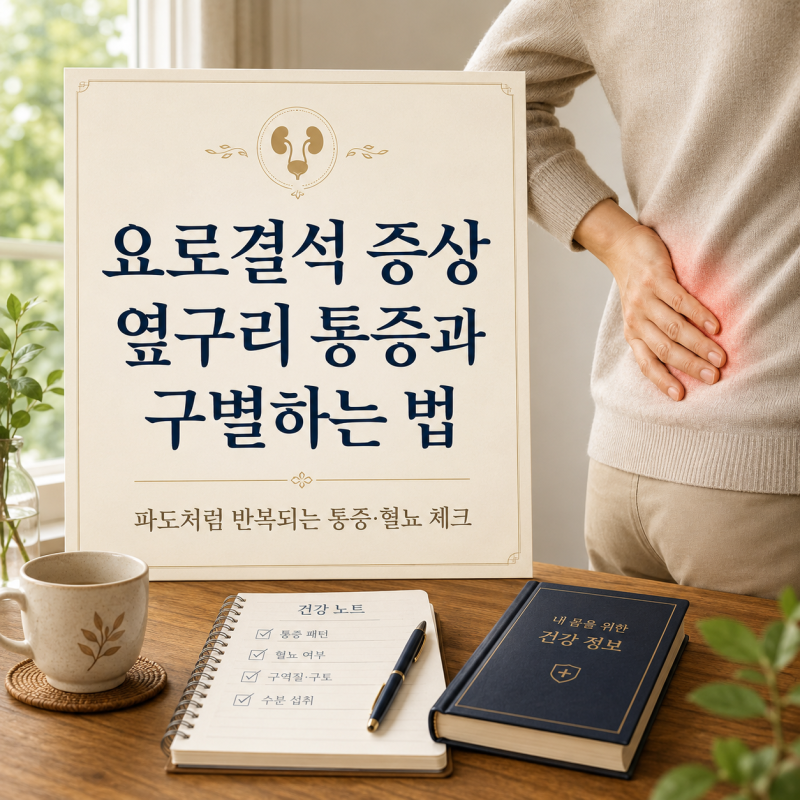 요로결석 증상, 옆구리 통증과 구별하는 법