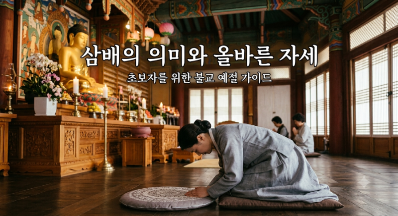 [사찰예절] 절에서 세 번 절하는 이유, 방법. 불교 삼배의 의미와 올바른 (절수행) 방법