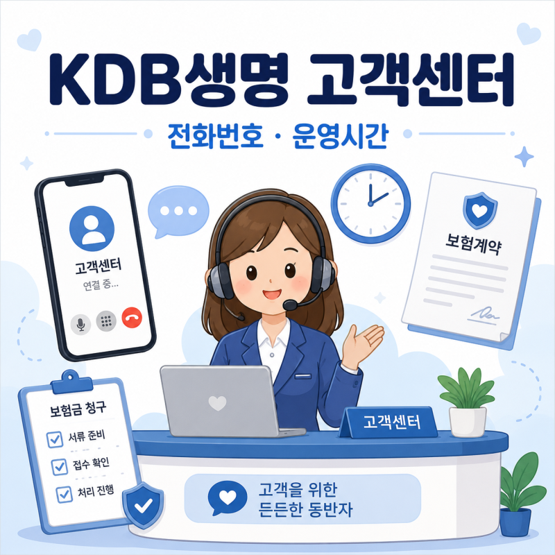 KDB생명보험 고객센터 전화번호, 운영시간