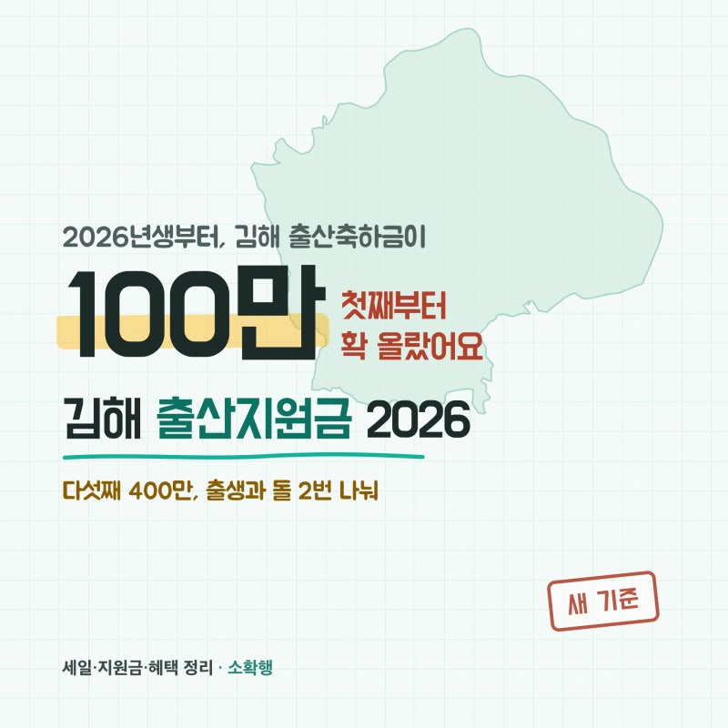 2026 김해 출산지원금, 못 받는 집도 있다고?