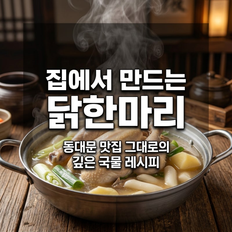 집에서 즐기는 동대문식 닭한마리 레시피와 맛있게 먹는 법