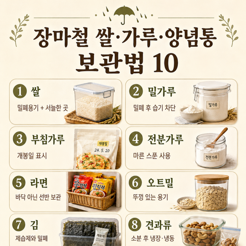 여름철 쌀 보관법, 곰팡이 막는 10가지