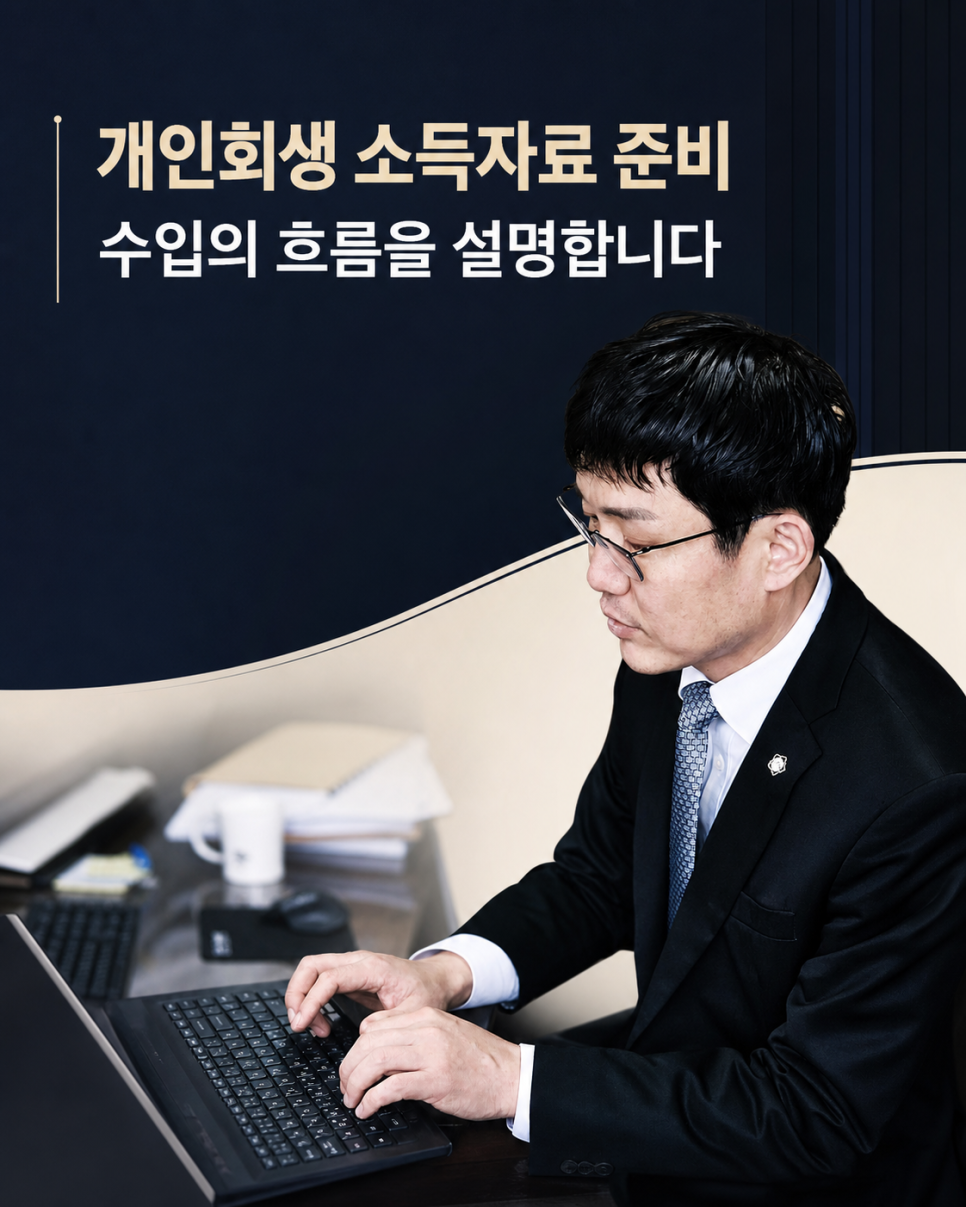 익산개인회생 급여소득과 영업소득 입증에 필요한 자료