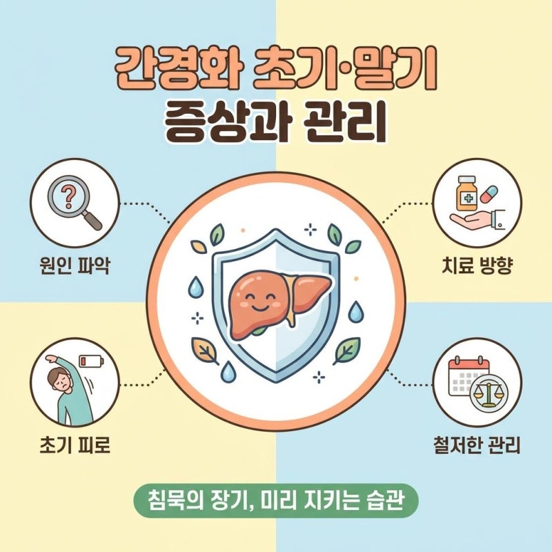 간경화 원인과 초기증상 및 말기증상 비교, 일상 속 치료 전 꼭 알아야 할 점