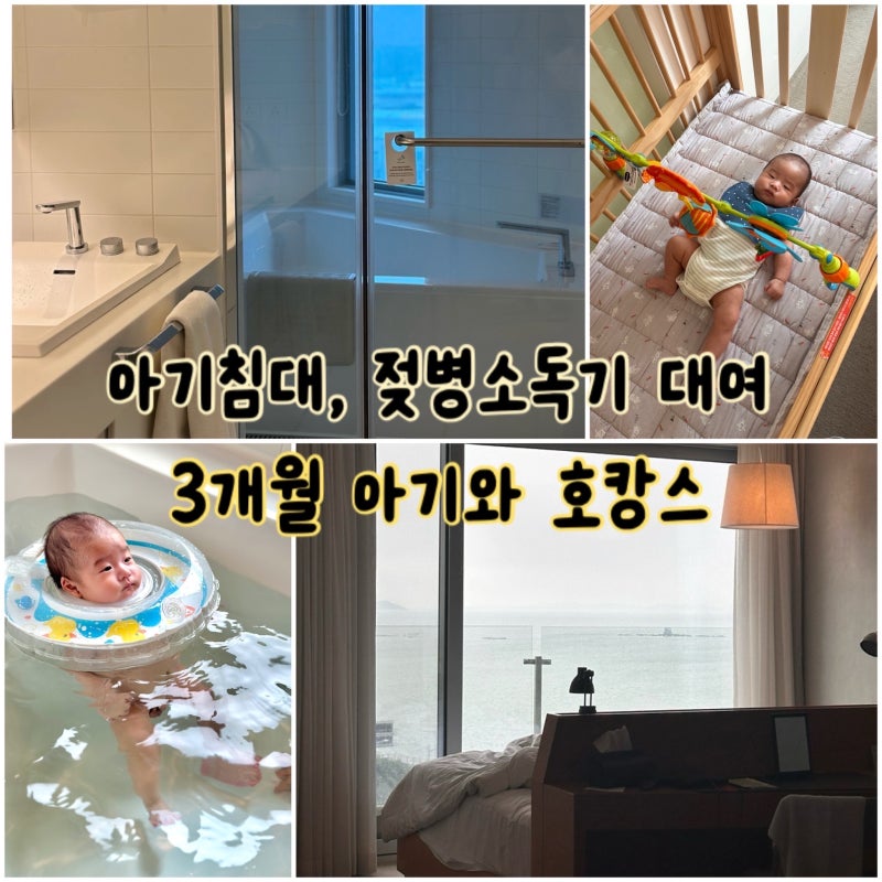 2개월 아기랑 호캉스 1박2일 여행 아기침대 젖병소독기 대여 네스트호텔