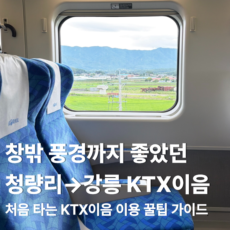 Complete Guide to Using KTX-Eum from Cheongnyangni Station to Gangneung Station: Seat Recommendations and Boarding Times