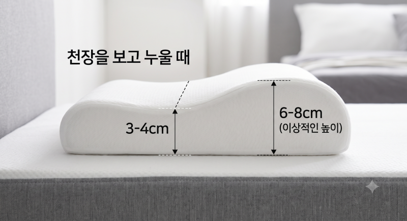 일자목 목이 편한 베개 높이 낮은 베개 고르는법