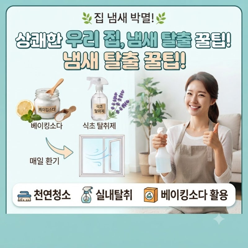 집안 냄새 제거하는 법, 원인부터 확실히 잡는 천연 살림 꿀팁