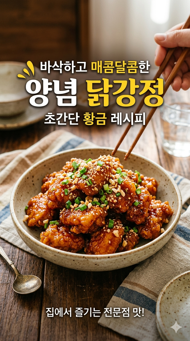 닭강정 황금 레시피: 겉바속촉 끝판왕, 초간단 소스 비법