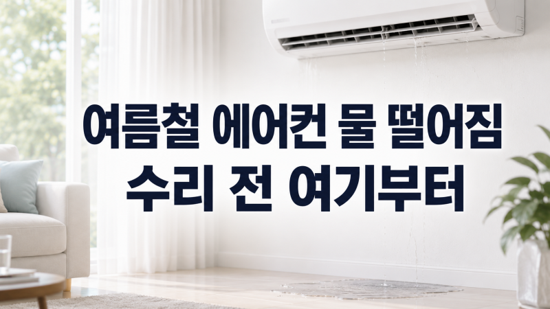 에어컨 물 떨어짐·에어컨 누수, 배수호스 점검부터 확인하세요