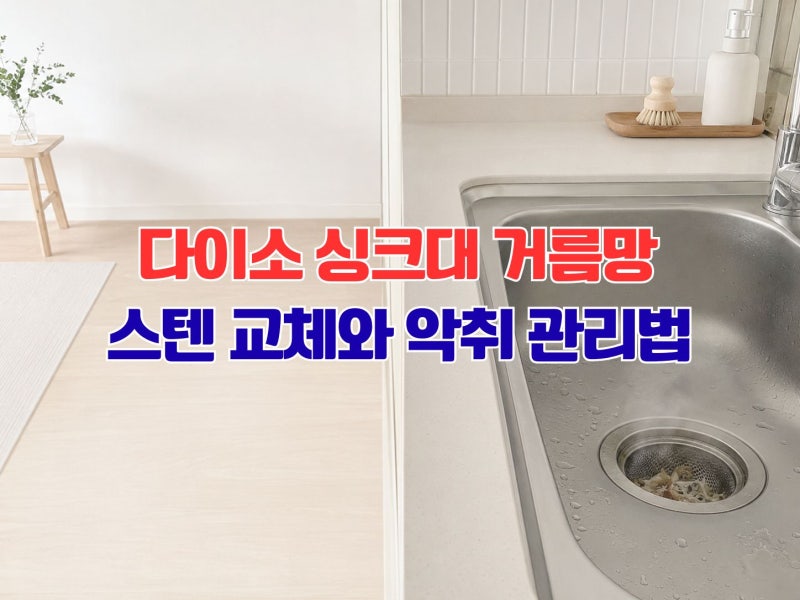 다이소 싱크대 거름망 찾는다면? 스텐 교체와 악취 관리법