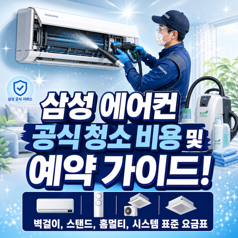 삼성케어플러스 에어컨 청소 비용 및 예약방법 총정리