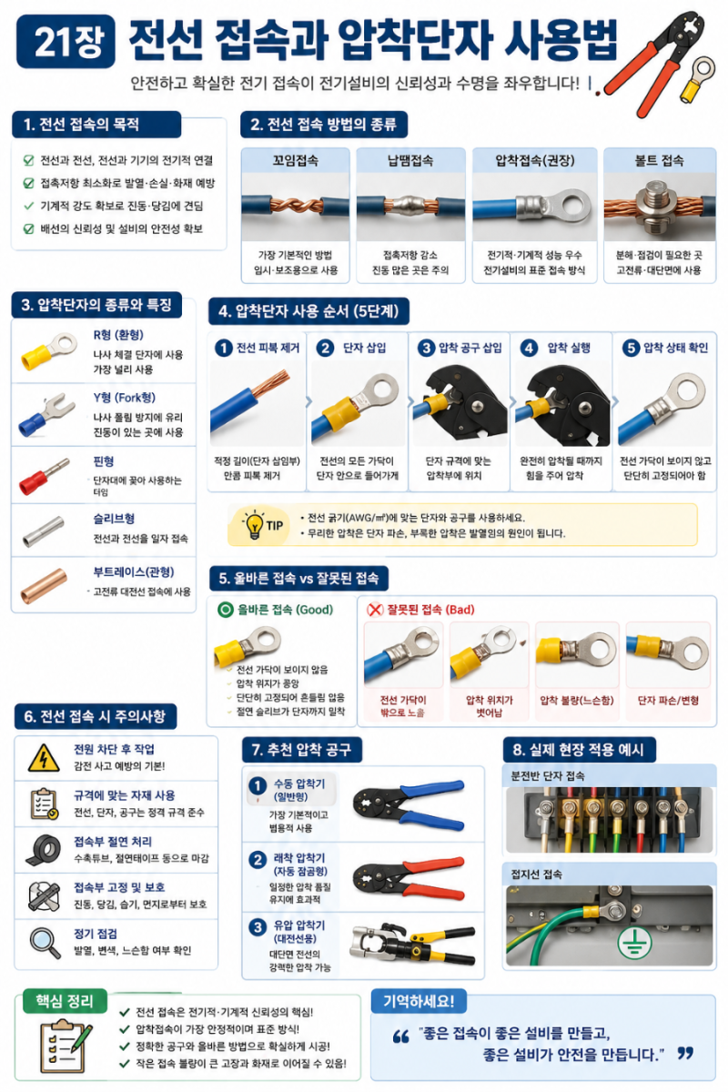제 21장 전선 접속과 압착단자 사용법