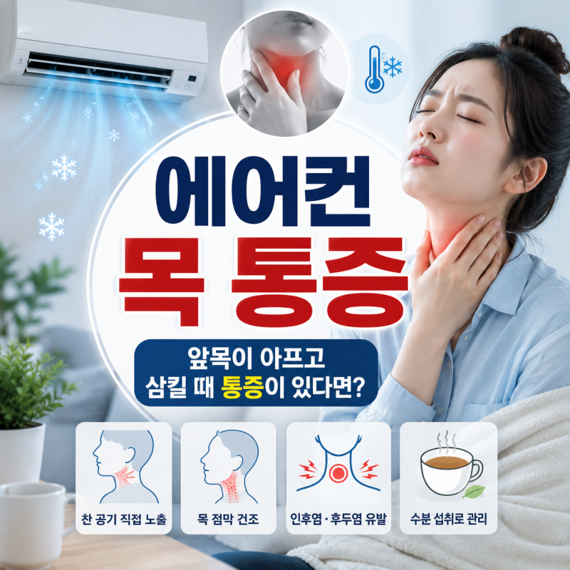 에어컨 목 아픔 칼칼하고 건조할 때 대처법과 좋은 음식 Q&A