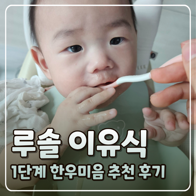 루솔 이유식 1단계 6개월아기 시판이유식 추천 한우미음 후기