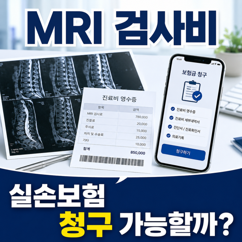 실손보험 MRI 검사비 청구 가능할까? 보상 기준과 필요서류 총정리