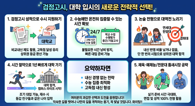 [대입전략:검정고시 가이드] 대학 입시의 새로운 돌파구, '검정고시'도 훌륭한 대입 전략이 ....