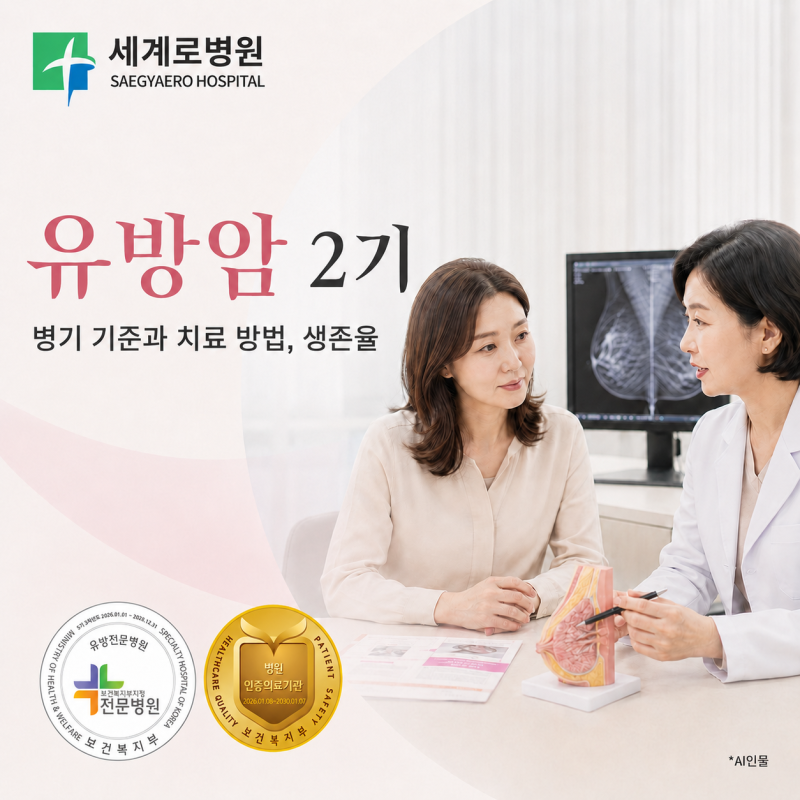 유방암 2기, 병기 기준과 치료 방법 그리고 생존율