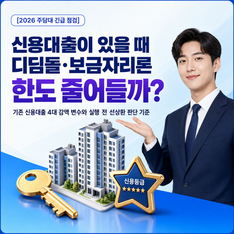 신용대출이 있는 무주택자도 디딤돌·보금자리론 한도가 나올까?