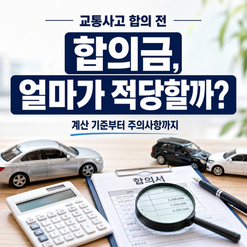 교통사고 합의금, 얼마가 적당할까? 계산 기준부터 합의 전 주의사항까지