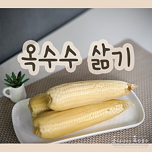 옥수수 삶는법 뉴슈가 없이 냄비 삶기 레시피