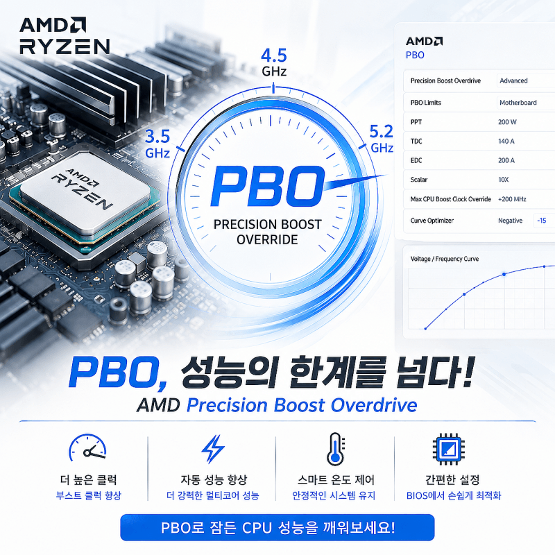 AMD CPU 컴퓨터 성능향상 PBO 기능 설정 방법 총정리｜라이젠 커브 옵티마이저로 성능·온도 잡....
