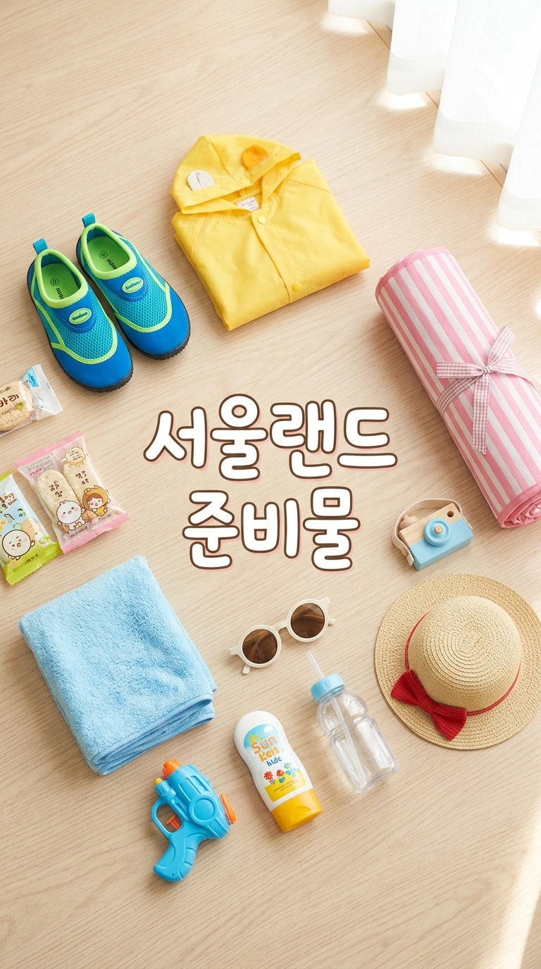 [서울랜드 준비물] 여름 필수템 체크리스트! (워터워즈/크라켄 아일랜드/ 주차 꿀팁 포함)