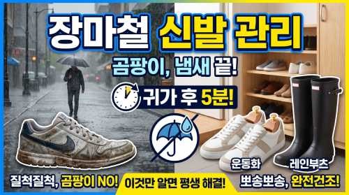 운동화 세탁 건조부터 가죽구두 곰팡이 방지, 레인부츠 백화현상 해결....
