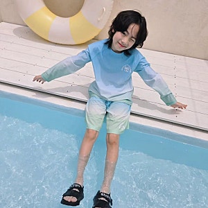 어린이수영복 셋업 & 초등 남아래쉬가드 디스커버리키즈 주니어옷 하나로 끝