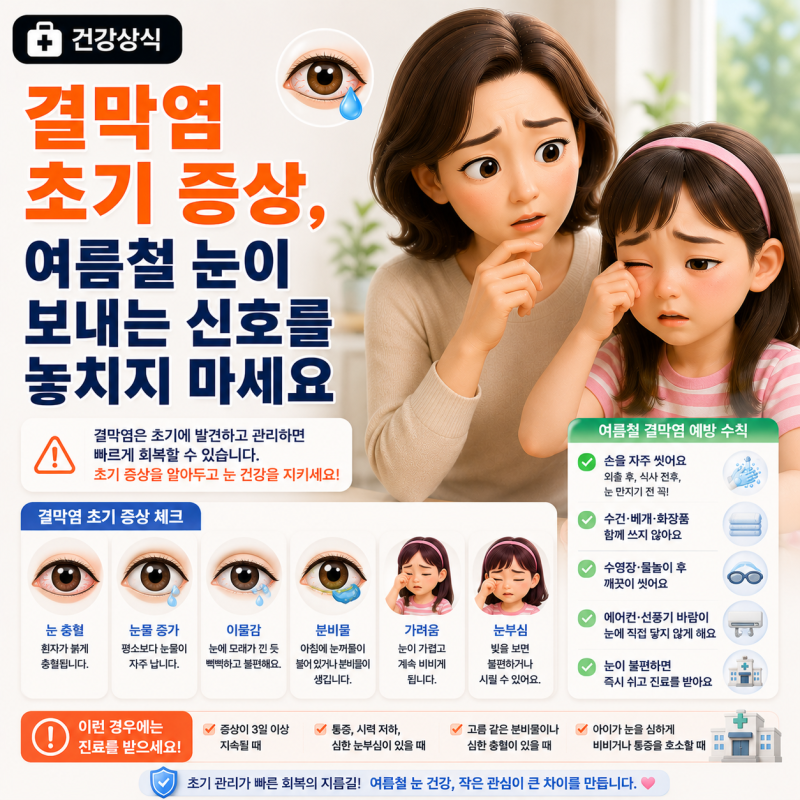 결막염 초기 증상, 여름철 눈이 보내는 신호를 놓치지 마세요