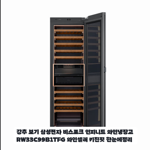 강추 보기 삼성전자 비스포크 인피니트 와인냉장고 RW33C99B1TFG 와인셀러 키친핏 한눈에정리
