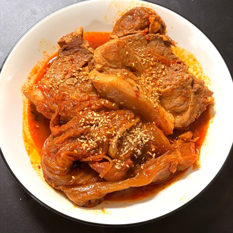 앞다리살 김치찜 레시피, 압력솥으로 김치찜 만들기