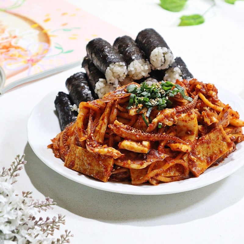 충무김밥 레시피 오징어무침 무김치 만들기