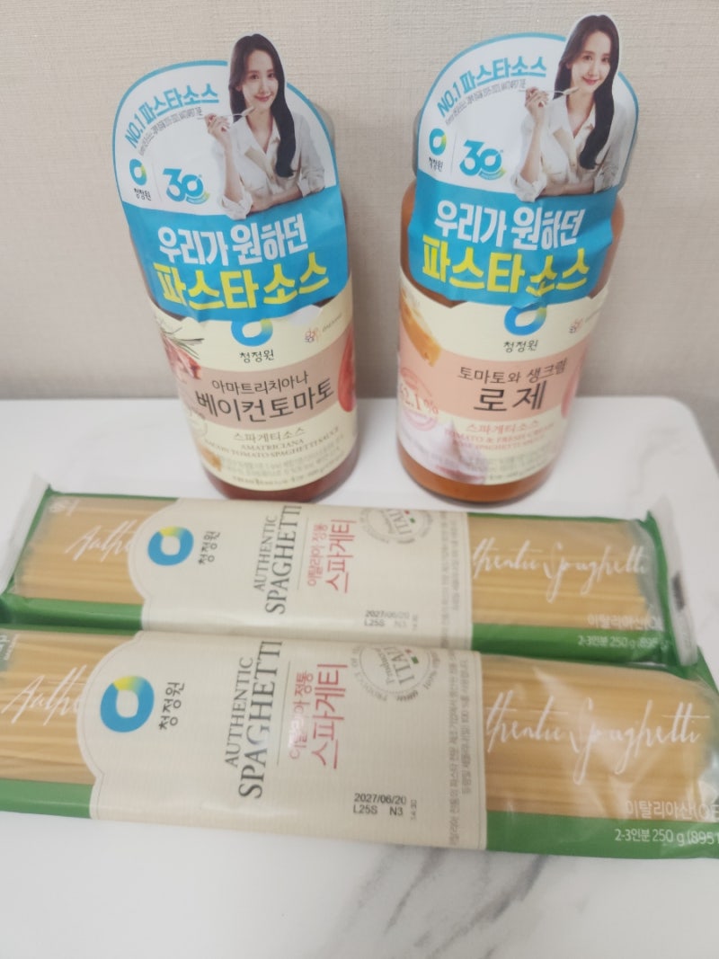 청정원 파스타소스 베이컨토마토 로제 홈메이드파스타 파스타만들기