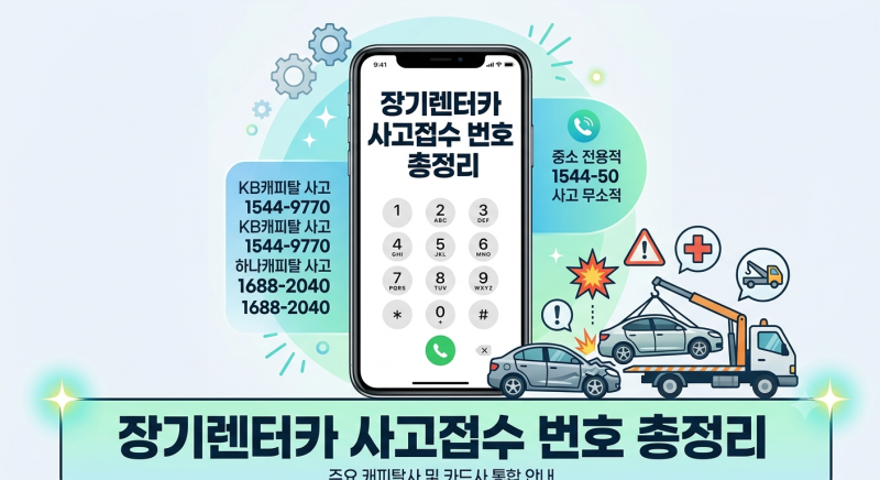 장기렌터카 사고 났을 때 어디로 전화하지? 금융사별 고객센터·긴급출동 번호 총정리
