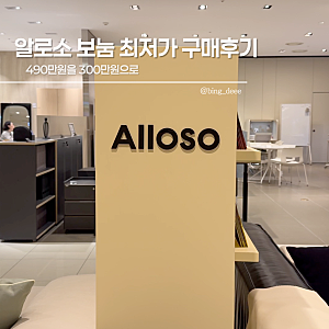 알로소 가격 인상 전 최저가 구매 보눔 3인 라운지 르아테 모빅 내돈내산