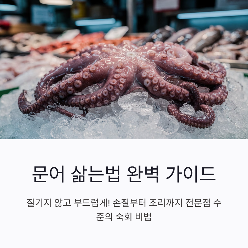 문어 삶는법, 손질부터 질기지 않게 삶는 시간