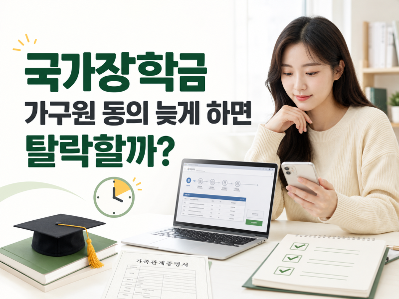 국가장학금 가구원 동의 늦게 하면 탈락할까? 해결 방법과 진행 상태 확인