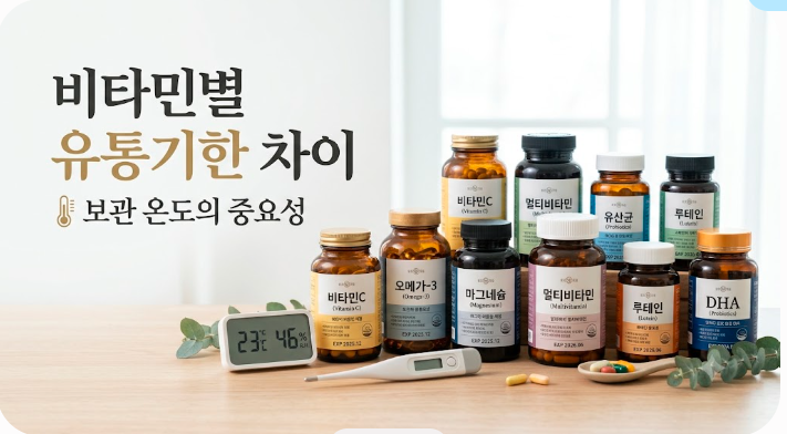 비타민별 유통기한 차이와 영양제 보관 온도의 중요성