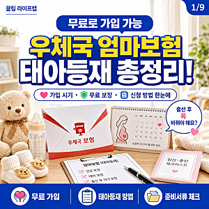 우체국보험 태아등재 무료 기간 방법