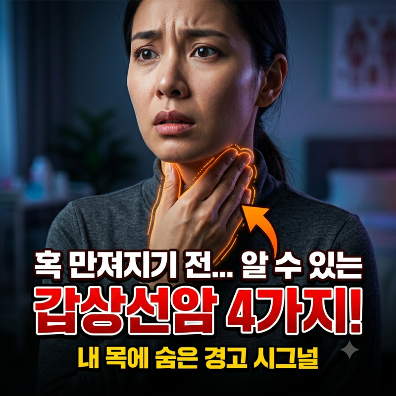 혹 만져지기 전 알 수 있는 갑상선암 초기증상 4가지