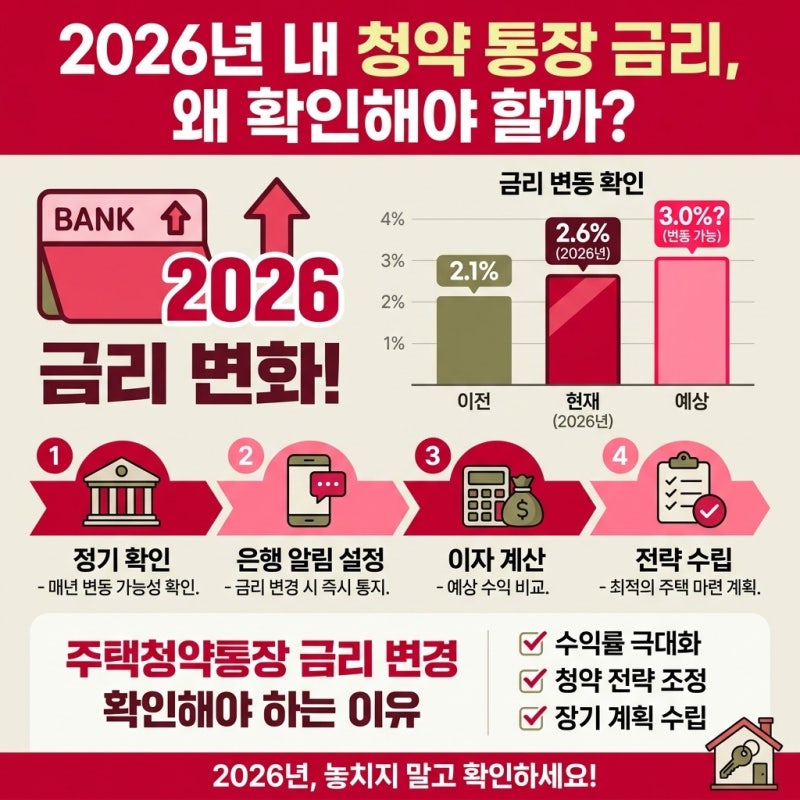 주택청약통장 금리 변경 확인해야 하는 이유, 내 통장 이율도 달라졌을까?