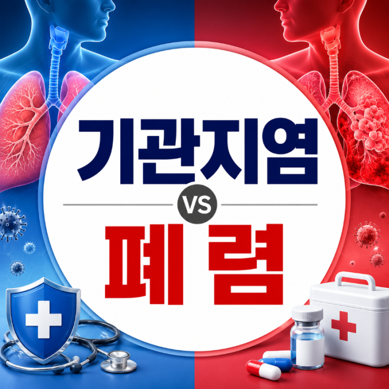 기관지염 폐렴 차이, 증상부터 치료까지 한눈에 정리